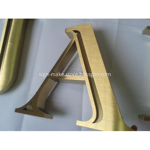 Gold Plated 3D Letters Sign